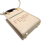 Fendi Beige Leather Shoulder Bag (Pre-Owned)