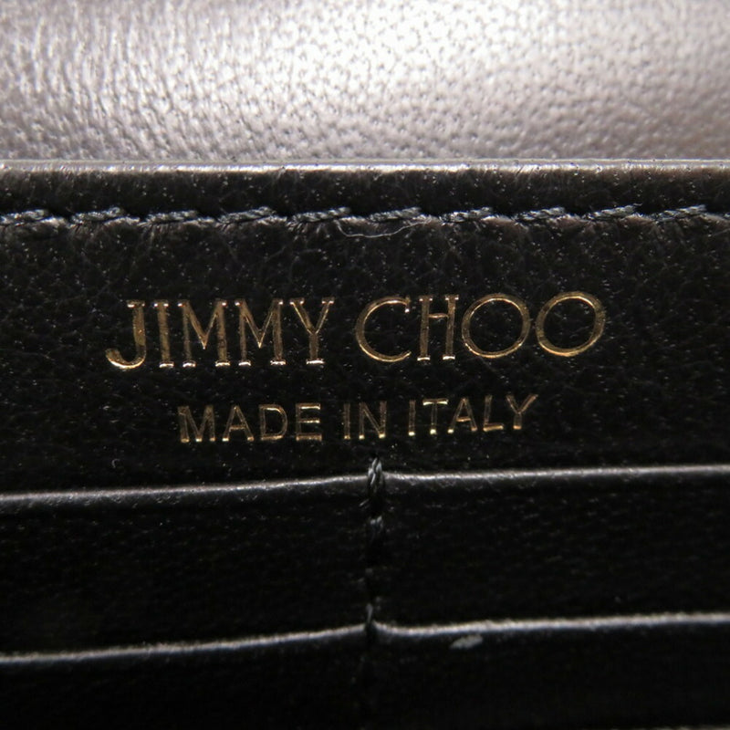 Jimmy Choo Black Leather Chain/Shoulder Wallet (Pre-Owned)