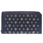 Jimmy Choo Navy Leather Long Wallet (Bi-Fold) (Pre-Owned)