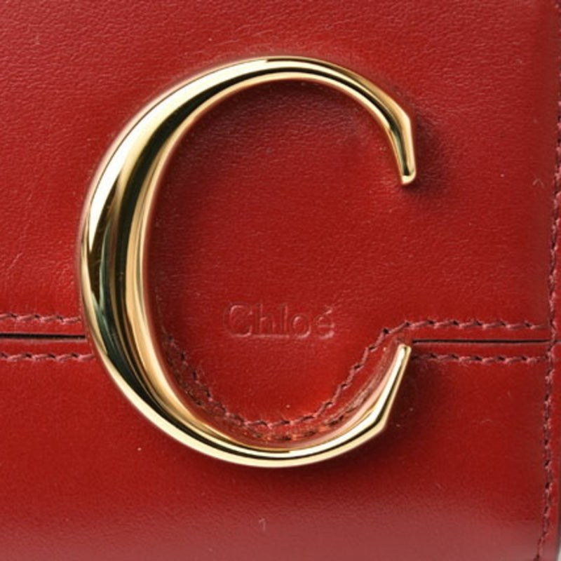 Chloé Red Color Leather Coin Purse/Coin Case