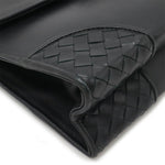 Bottega Veneta Black Leather Clutch Bag (Pre-Owned)