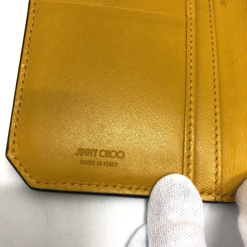 Jimmy Choo Yellow Leather Long Wallet (Bi-Fold) (Pre-Owned)