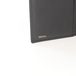 Valextra Black Leather Long Wallet (Bi-Fold) (Pre-Owned)