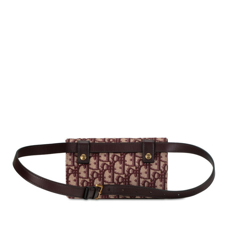 Christian Dior Bordeaux Wine Canvas Leather Fanny Pack (Pre-Owned)