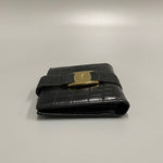 Salvatore Ferragamo Black Leather Wallet (Bi-Fold) (Pre-Owned)