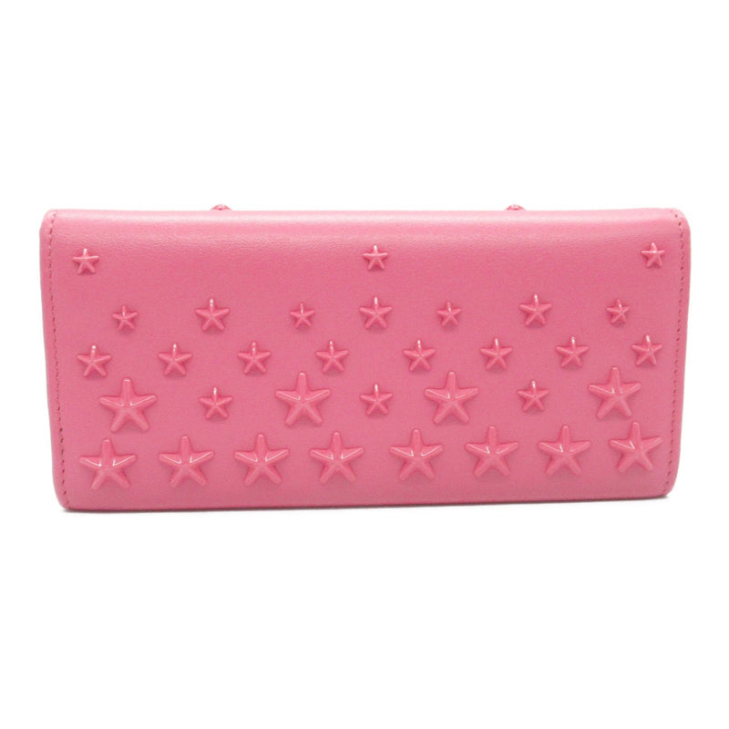 Jimmy Choo Pink Leather Long Wallet (Bi-Fold) (Pre-Owned)