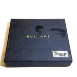 Bvlgari Dark Brown Navy Canvas Leather Wallet (Bi-Fold) (Pre-Owned)