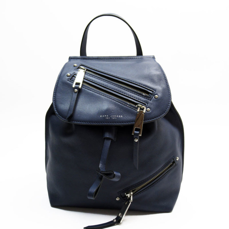 Marc Jacobs Blue Navy Leather Backpack (Pre-Owned)