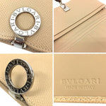 Bvlgari Beige Leather Long Bill Wallet (Bi-Fold) (Pre-Owned)