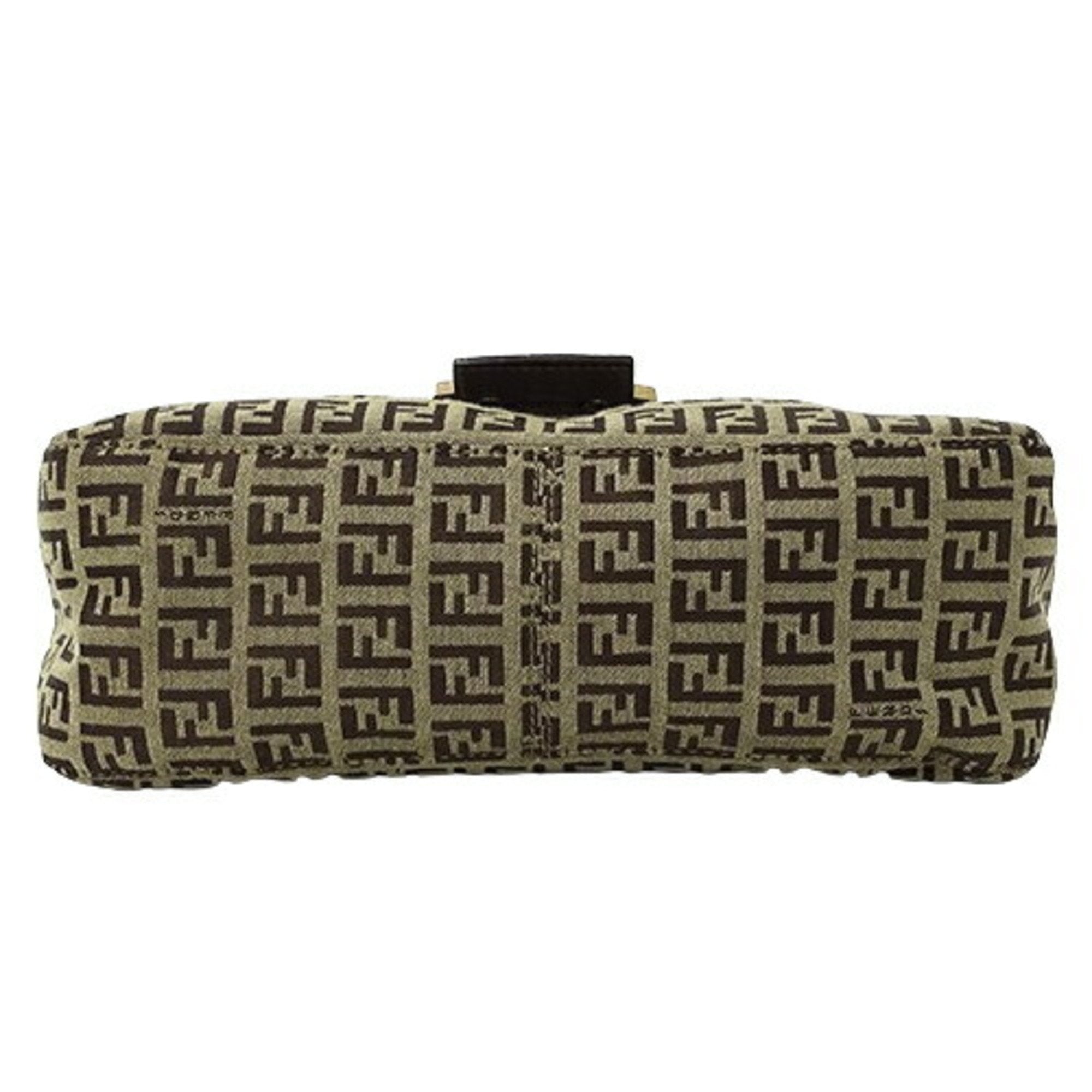 Fendi Brown Khaki Canvas Shoulder Bag (Pre-Owned)