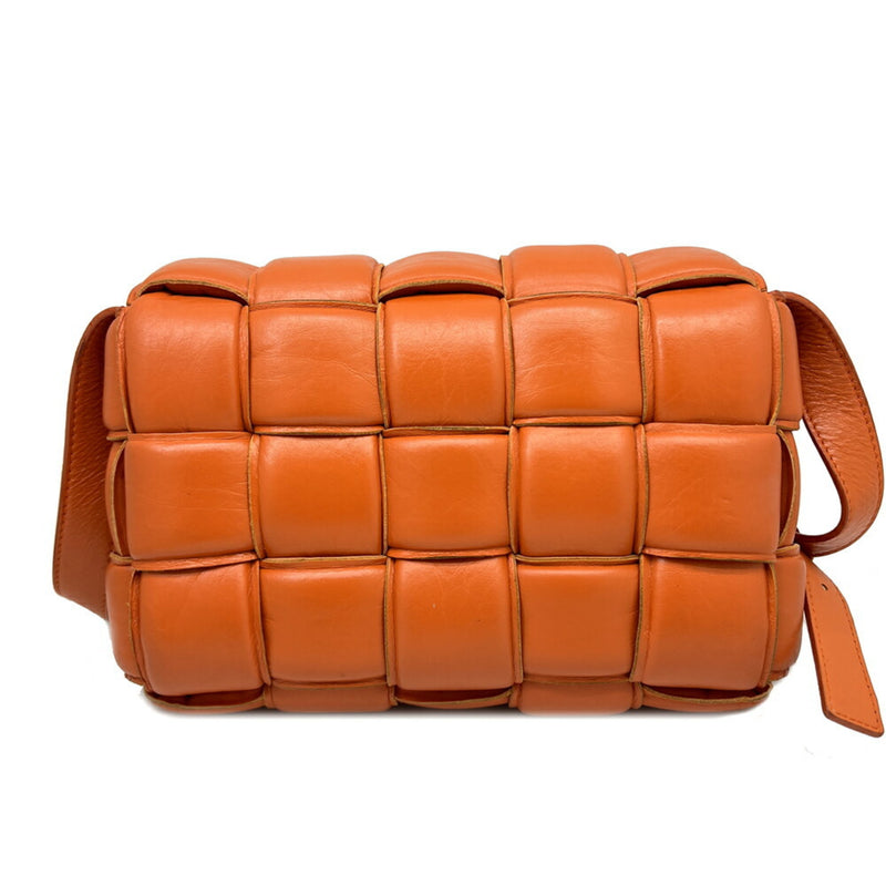 Bottega Veneta Orange Leather Shoulder Bag (Pre-Owned)