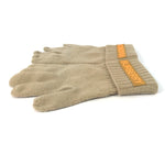 Burberry Beige Orange Cashmere Warm Gloves (Pre-Owned)