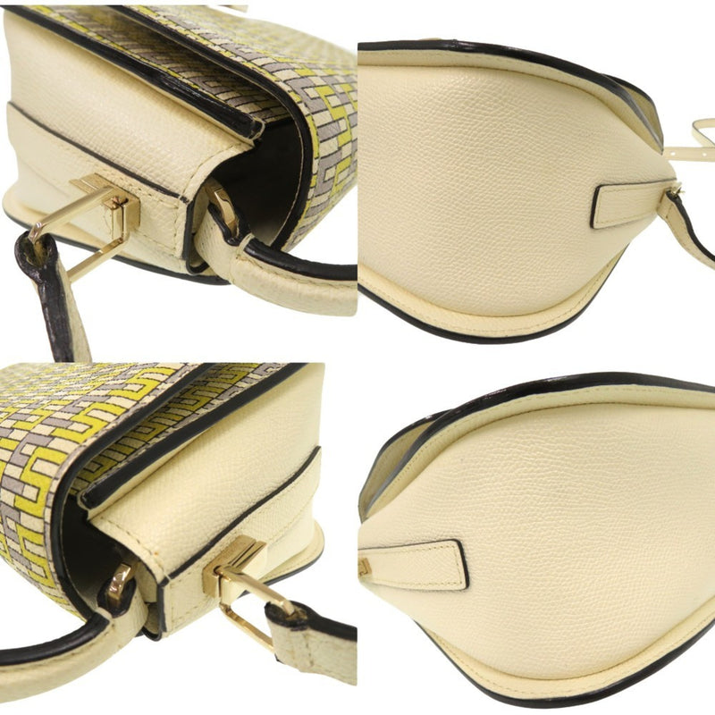 Valextra Beige Yellow Leather Shoulder Bag (Pre-Owned)