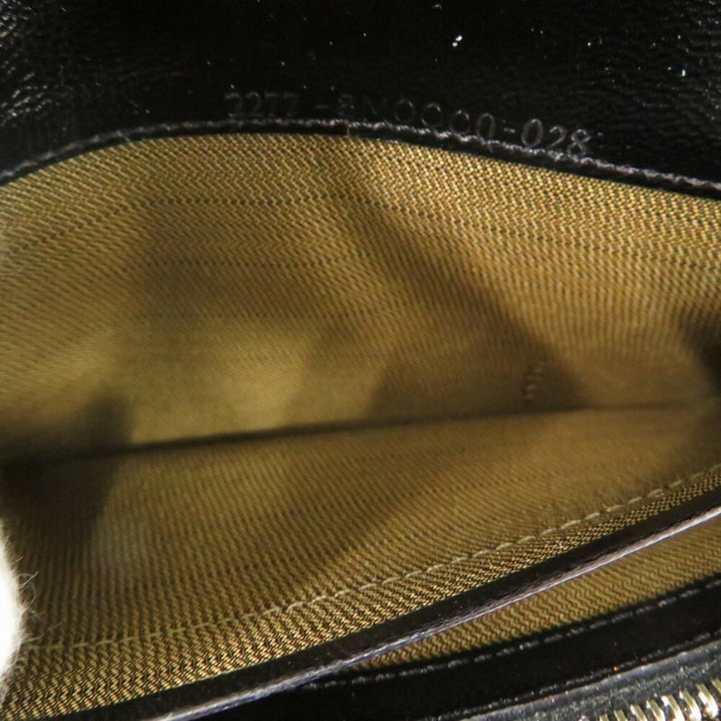 Fendi Beige Black Gold Canvas Leather Long Wallet (Bi-Fold) (Pre-Owned)