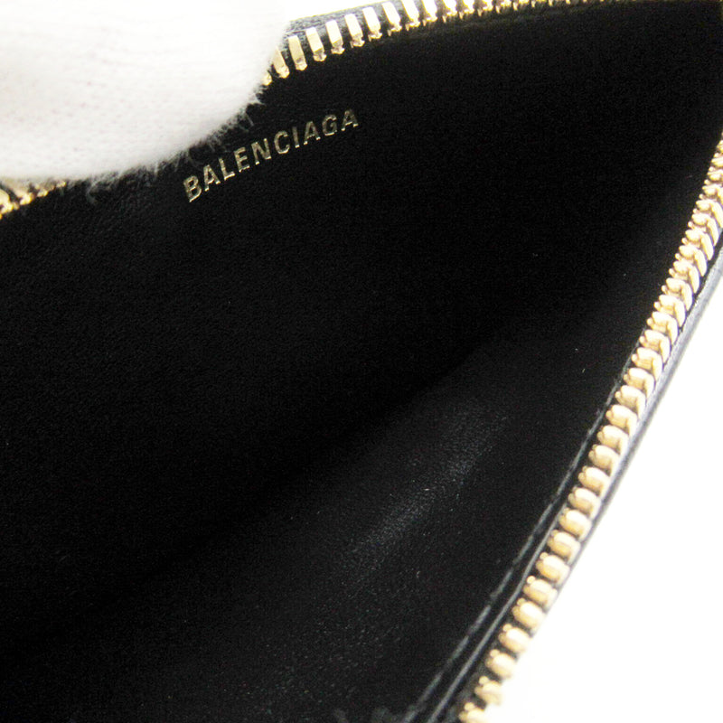 Balenciaga Black Leather Coin Purse/Coin Case