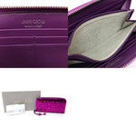 Jimmy Choo Purple Leather Long Wallet (Bi-Fold) (Pre-Owned)