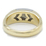 Bvlgari Gold Silver Stainless Steel Yellow Gold (18K) Band Ring (Pre-Owned)