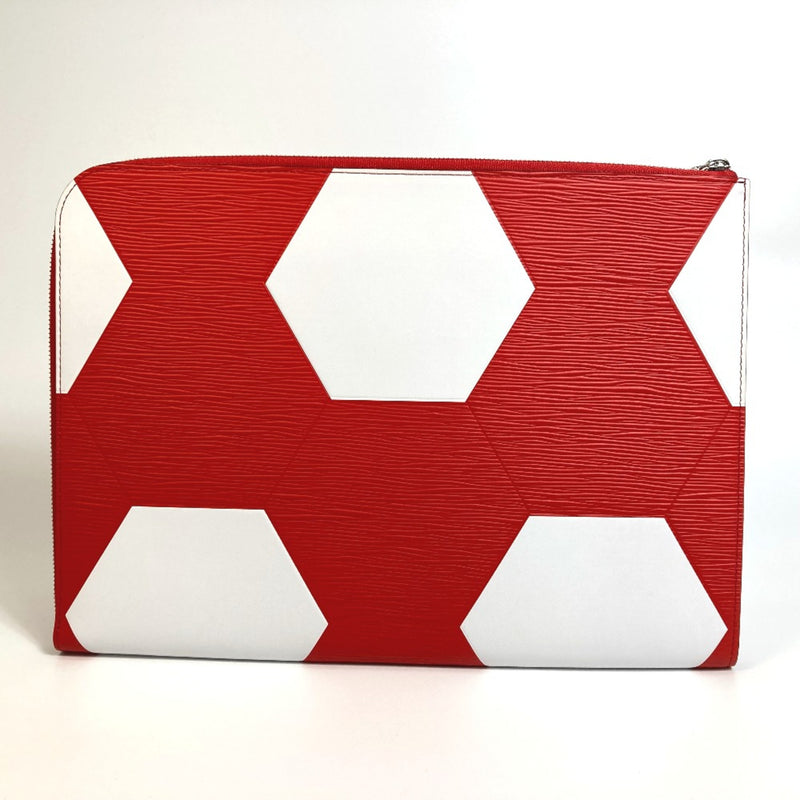 Louis Vuitton Red Leather Clutch Bag (Pre-Owned)