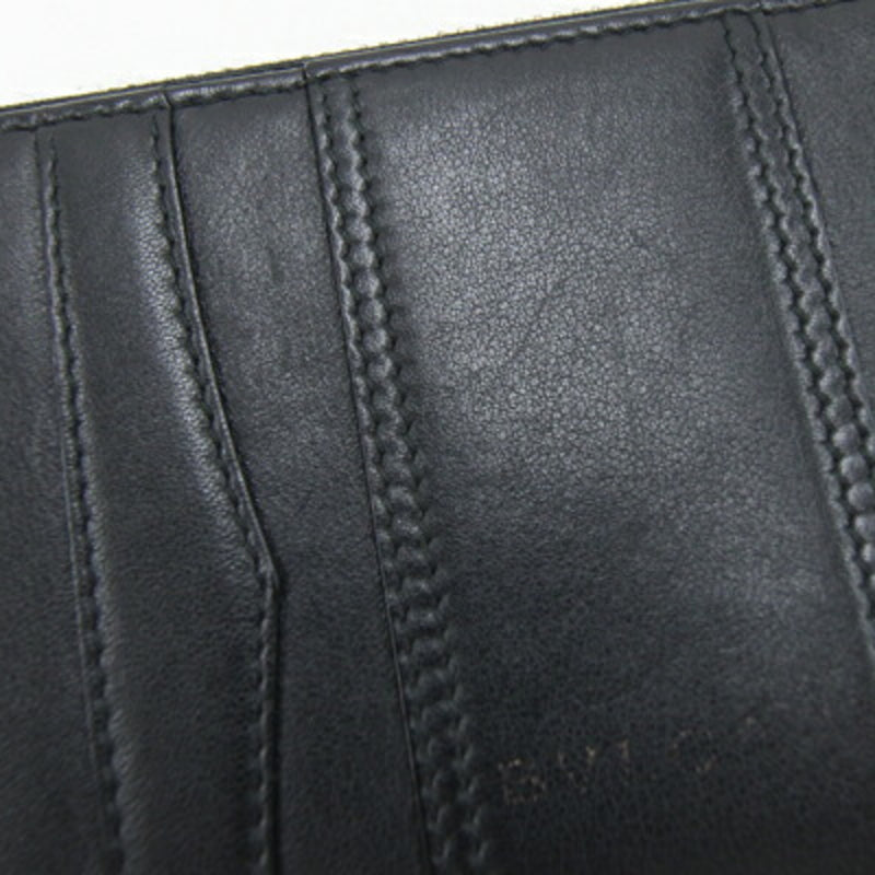 Bvlgari Black Leather Long Wallet (Bi-Fold) (Pre-Owned)