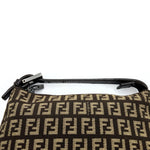 Fendi Beige Brown Canvas Leather Handbag (Pre-Owned)