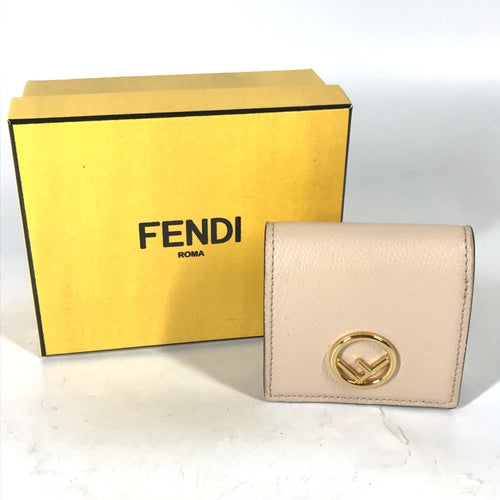 Fendi Beige Leather Coin Purse/Coin Case (Pre-Owned)