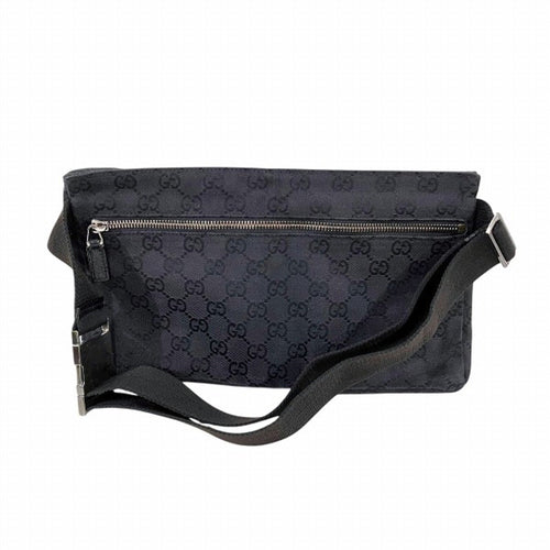 Gucci Black Canvas Leather Fanny Pack (Pre-Owned)