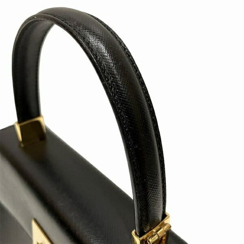 Salvatore Ferragamo Black Leather Handbag (Pre-Owned)