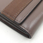 Salvatore Ferragamo Brown Leather Long Wallet (Bi-Fold) (Pre-Owned)