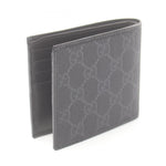 Gucci Black Gray Pvc Leather Wallet (Bi-Fold)