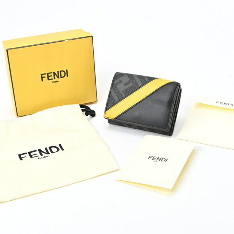 Fendi Black Fabric Wallet (Tri-Fold) (Pre-Owned)