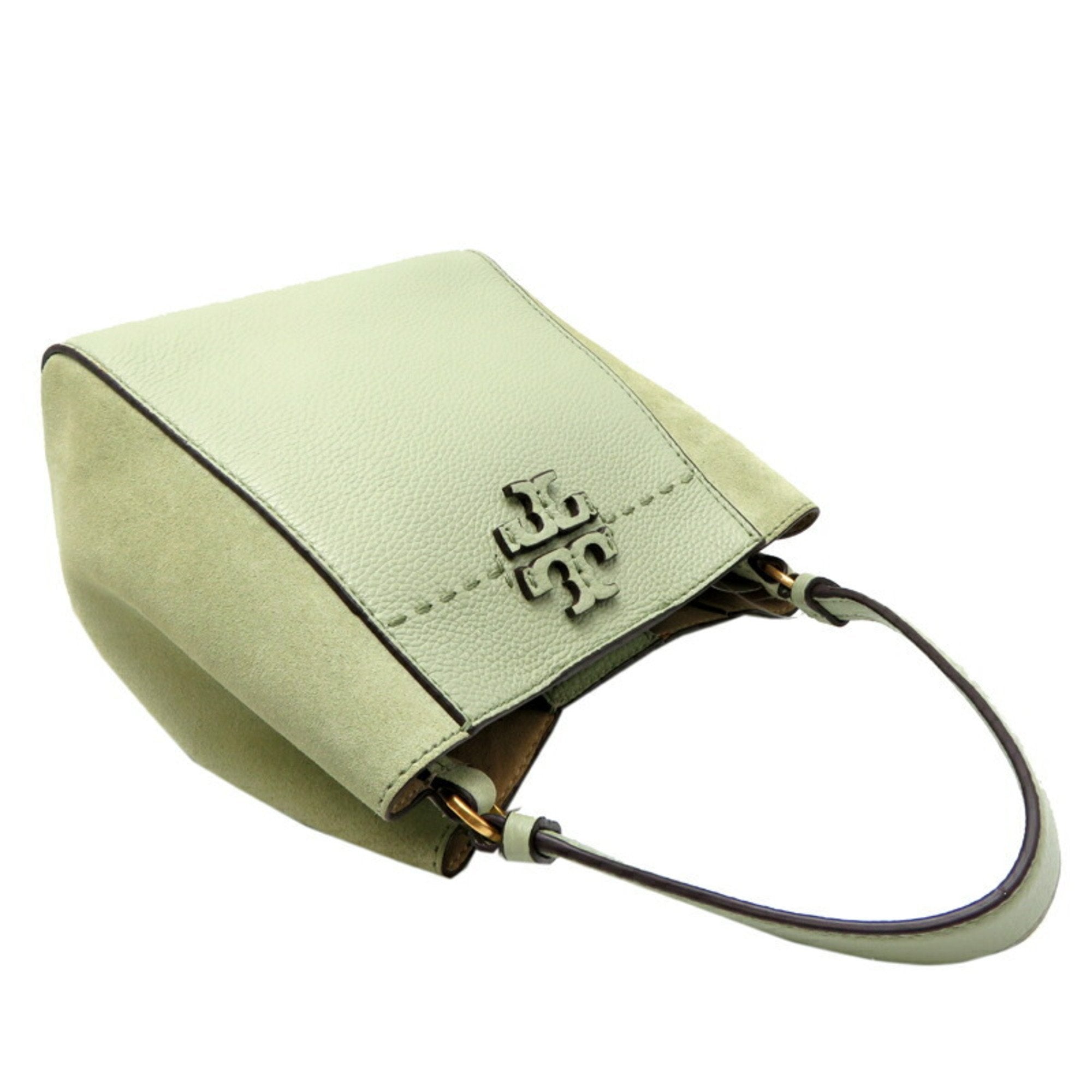 Tory Burch Light Green Leather Shoulder Bag (Pre-Owned)