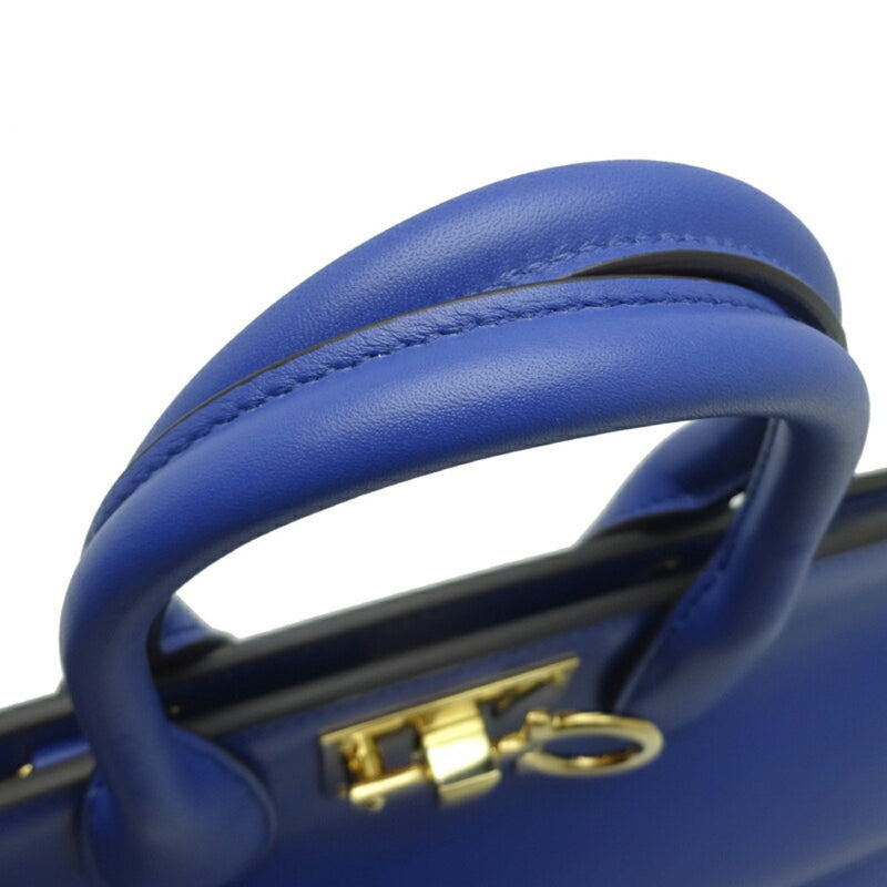 Salvatore Ferragamo Blue Leather Handbag Pouch (Pre-Owned)