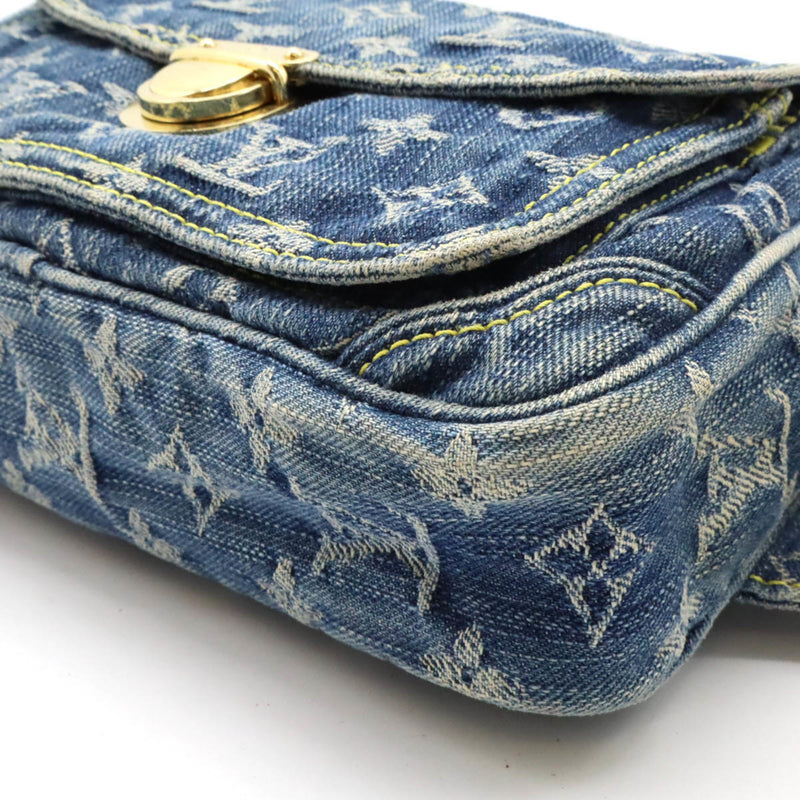 Louis Vuitton Blue Monogram Denim Fanny Pack Shoulder Bag (Pre-Owned)