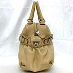 Salvatore Ferragamo Beige Leather Shoulder Bag Tote Bag (Pre-Owned)