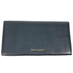 Bvlgari Black Leather Long Wallet (Bi-Fold) (Pre-Owned)