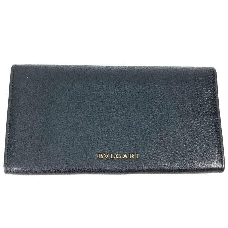 Bvlgari Black Leather Long Wallet (Bi-Fold) (Pre-Owned)