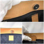 Celine Beige Black Suede Leather Pouch Shoulder Bag (Pre-Owned)