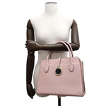 Bvlgari Pink Leather Handbag Shoulder Bag (Pre-Owned)