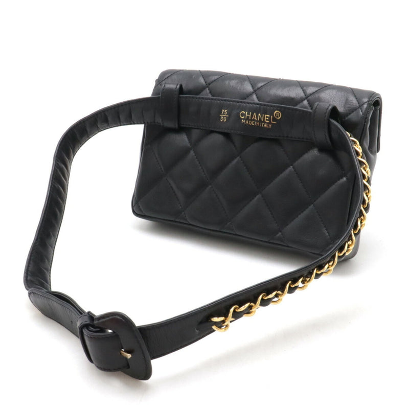 Chanel Black Leather Fanny Pack (Pre-Owned)