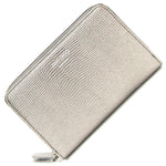 Jimmy Choo Gunmetal Metallic Leather Coin Purse/Coin Case (Pre-Owned)