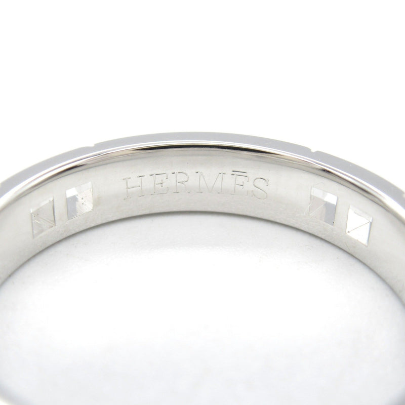 Hermes Silver White Gold (18K) Band Ring (Pre-Owned)