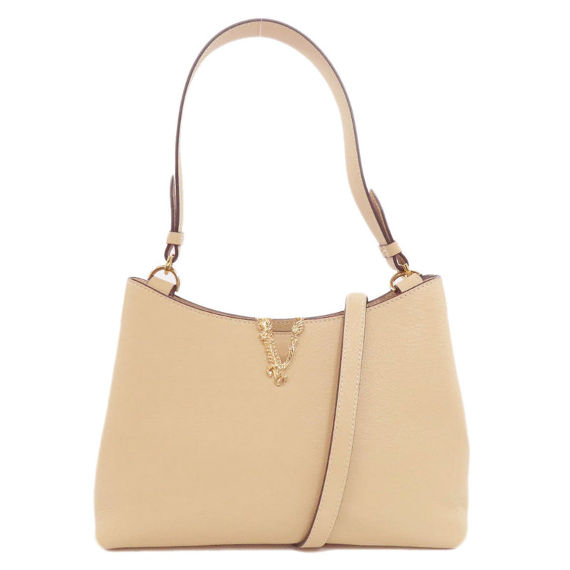 Versace Beige Leather Handbag (Pre-Owned)