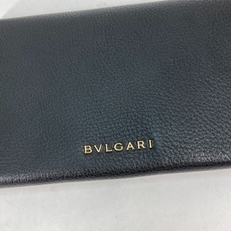 Bvlgari Black Leather Long Wallet (Bi-Fold) (Pre-Owned)