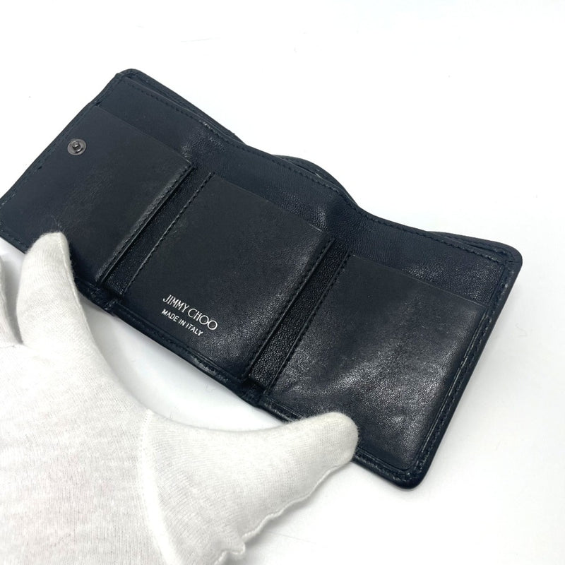 Jimmy Choo Black Leather Wallet (Tri-Fold) (Pre-Owned)