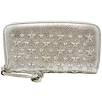 Jimmy Choo Metallic Silver Leather Wallet (Bi-Fold) (Pre-Owned)