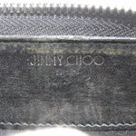 Jimmy Choo Black Leather Metal Long Wallet (Bi-Fold) (Pre-Owned)