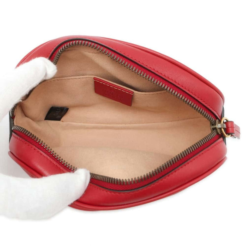 Gucci Red Color Leather Fanny Pack (Pre-Owned)