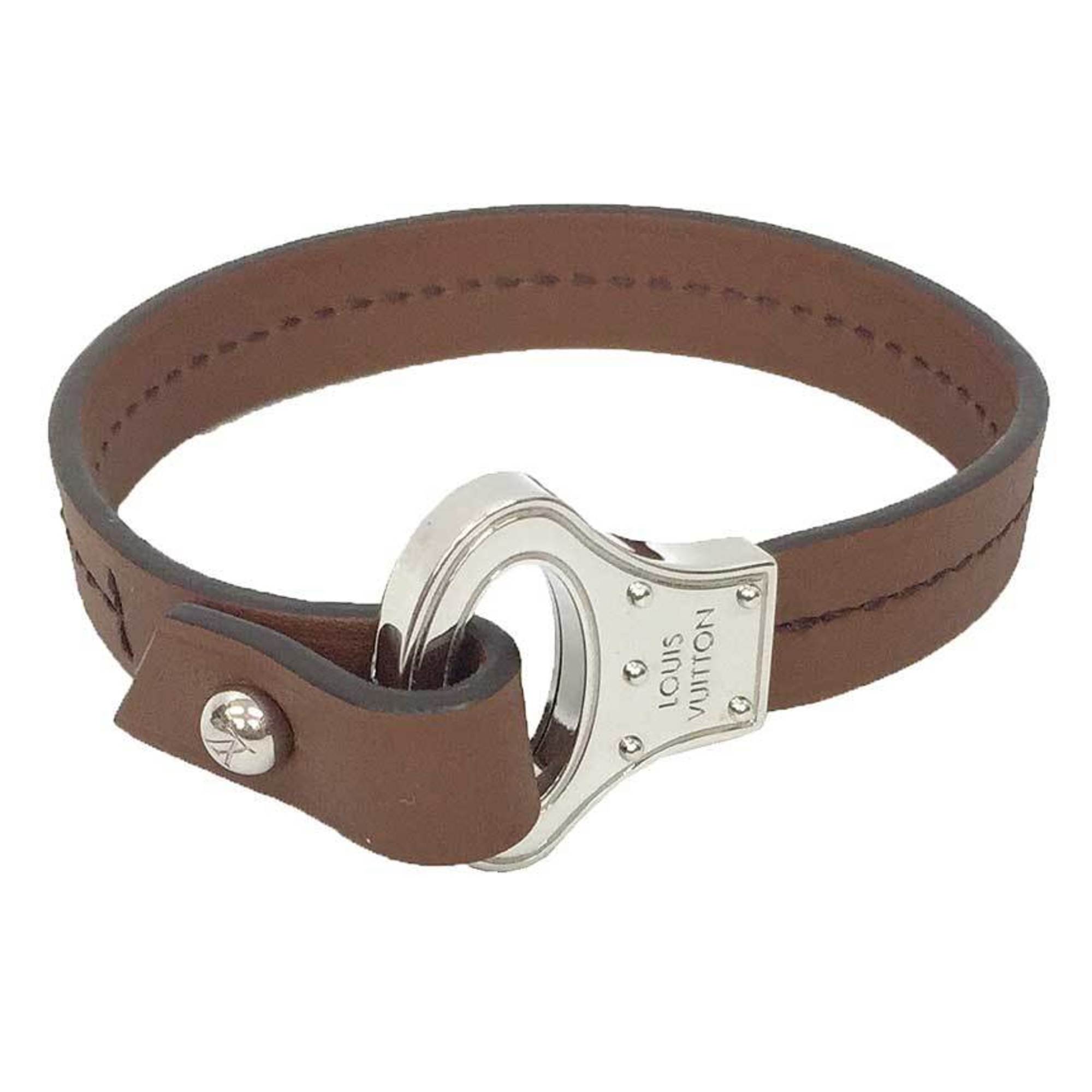 Louis Vuitton Brown Leather Charm Bracelet (Pre-Owned)