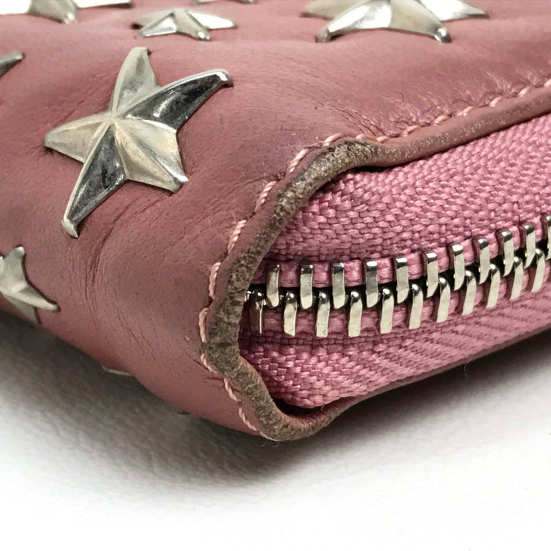 Jimmy Choo Pink Leather Long Wallet (Bi-Fold) (Pre-Owned)