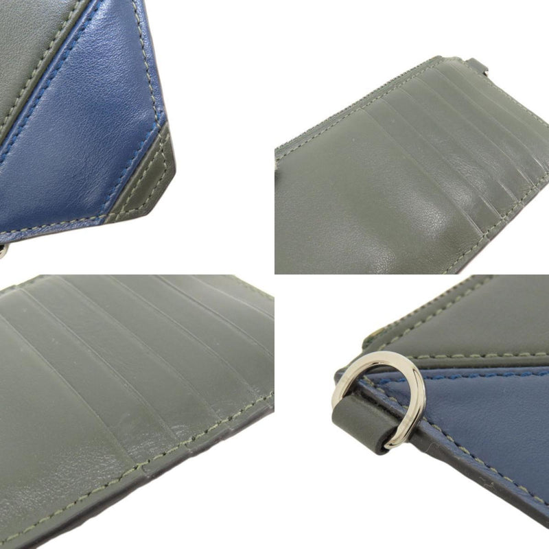 Jimmy Choo Blue Green Leather Coin Purse/Coin Case (Pre-Owned)